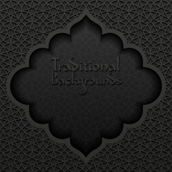 Set of traditional backgrounds, a Decorative Illustration by Absent A