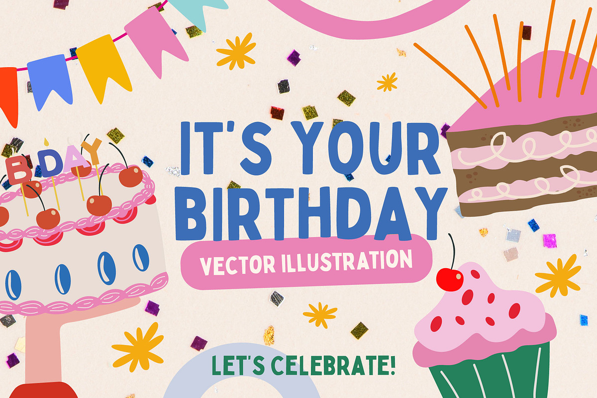It's your Birthday bundle, a Food Illustration by Luamor (Photo 1 of 13)