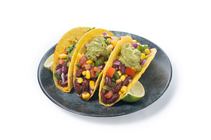 Vegetarian Taco and ingredients, a Food & Drink Photo by etorres69