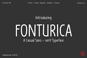 Fonturica, Modern Casual Font., a Sans Serif Font by Kaikhia (Thumbnail 1 of 9)