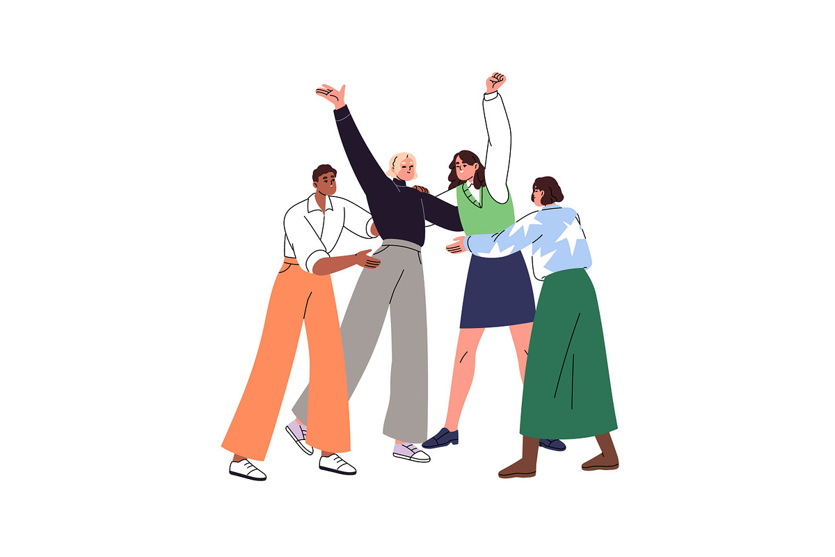 Teams celebrate business success set, a Person Illustration by PaperTrident (Photo 5 of 5)