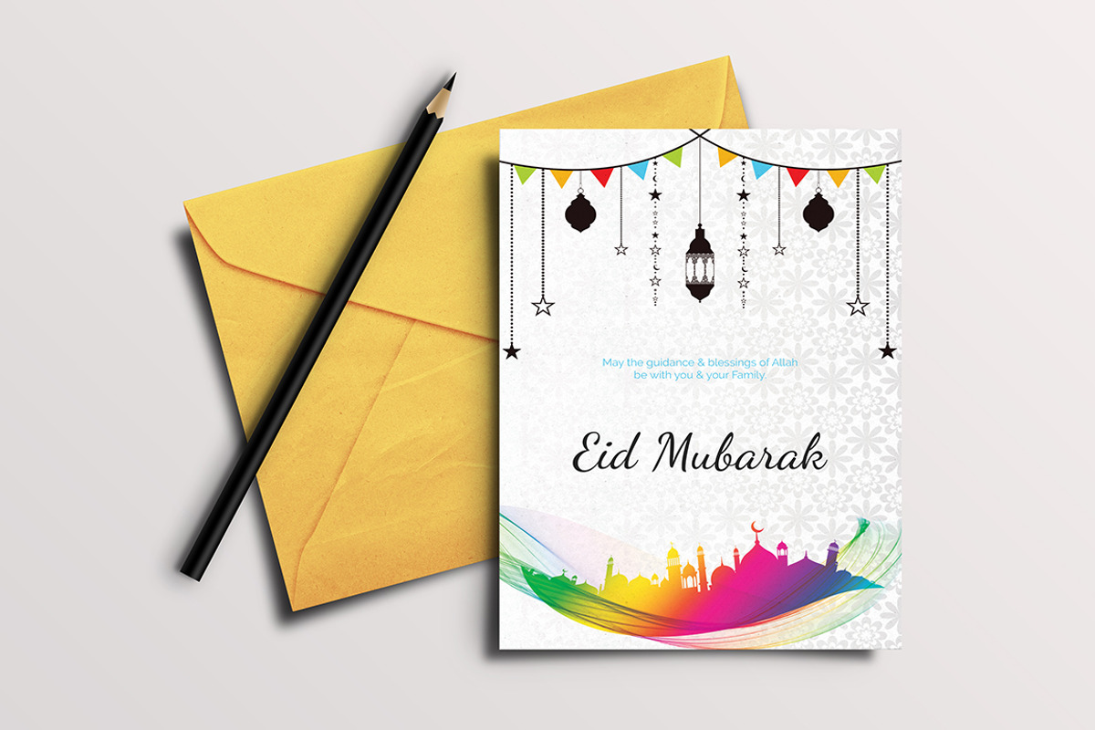 Eid Mubarak Card, a Card Template by Rimana_Templatehive (Photo 1 of 4)