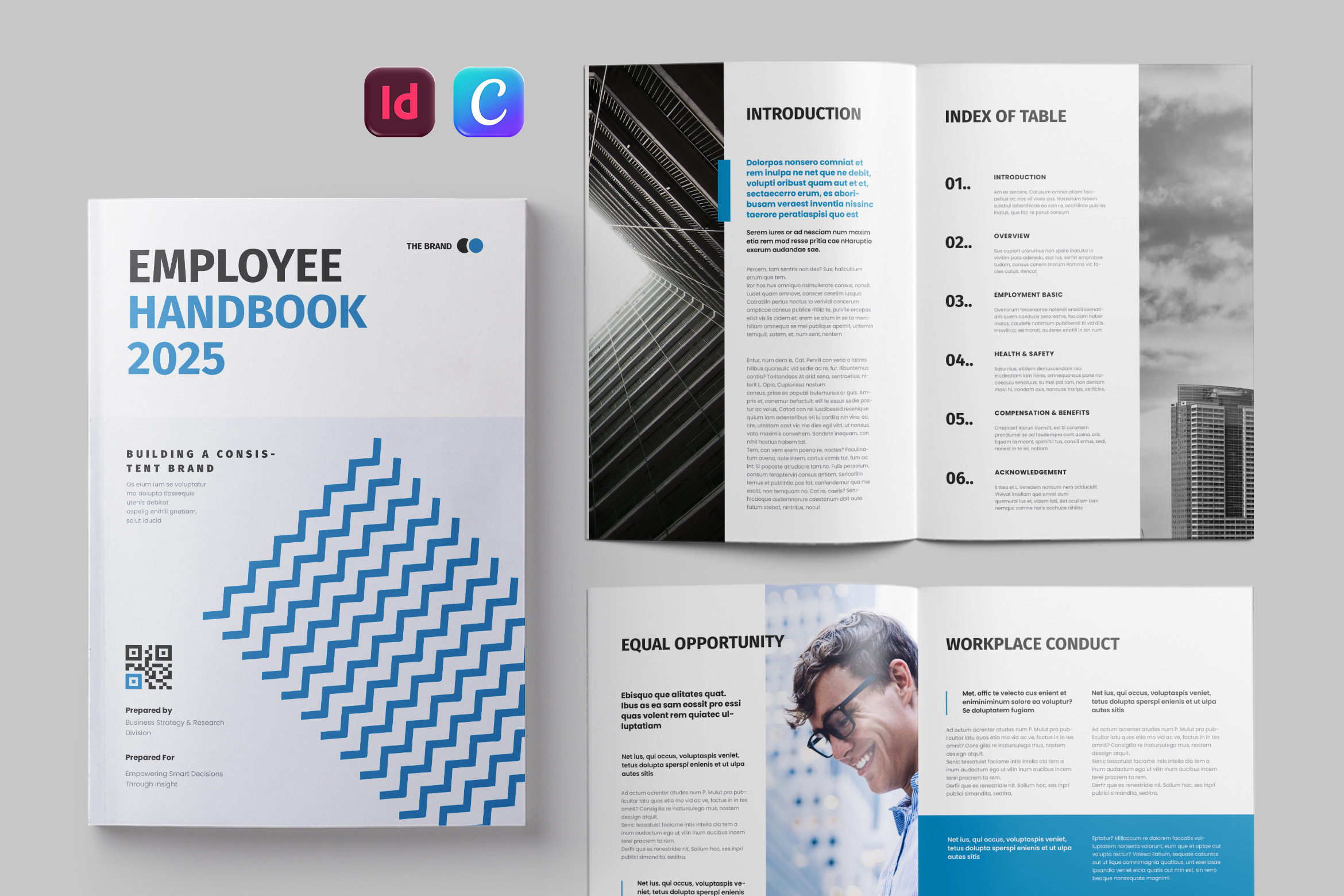 HR Employee Handbook | Canva, a Brochure Template by Pixelpick