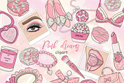 Pink Dreams Clipart, a Work Illustration by GlamArtZhanna (Thumbnail 1 of 3)