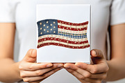 Patchwork American Flag Png, an Illustration by CraftArtStudio (Thumbnail 3 of 4)