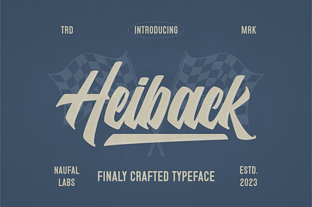 Heiback Script Font, a Script Font by Naufal Labs