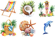 Watercolor Tropical Heat Clipart, an Illustration by Designking (Thumbnail 3 of 5)