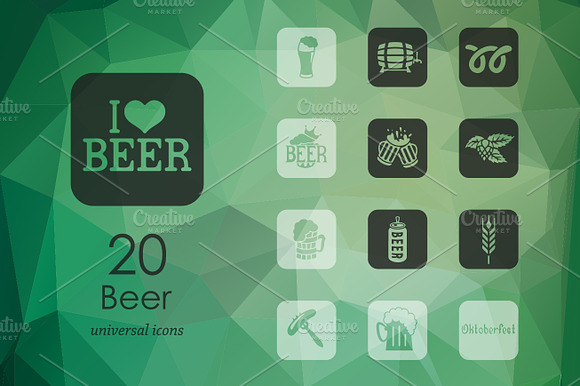 Set Of Beer Icons