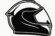 Motorcycle Helmet Silhouette Set, an Illustration by hafijul (Thumbnail 5 of 7)