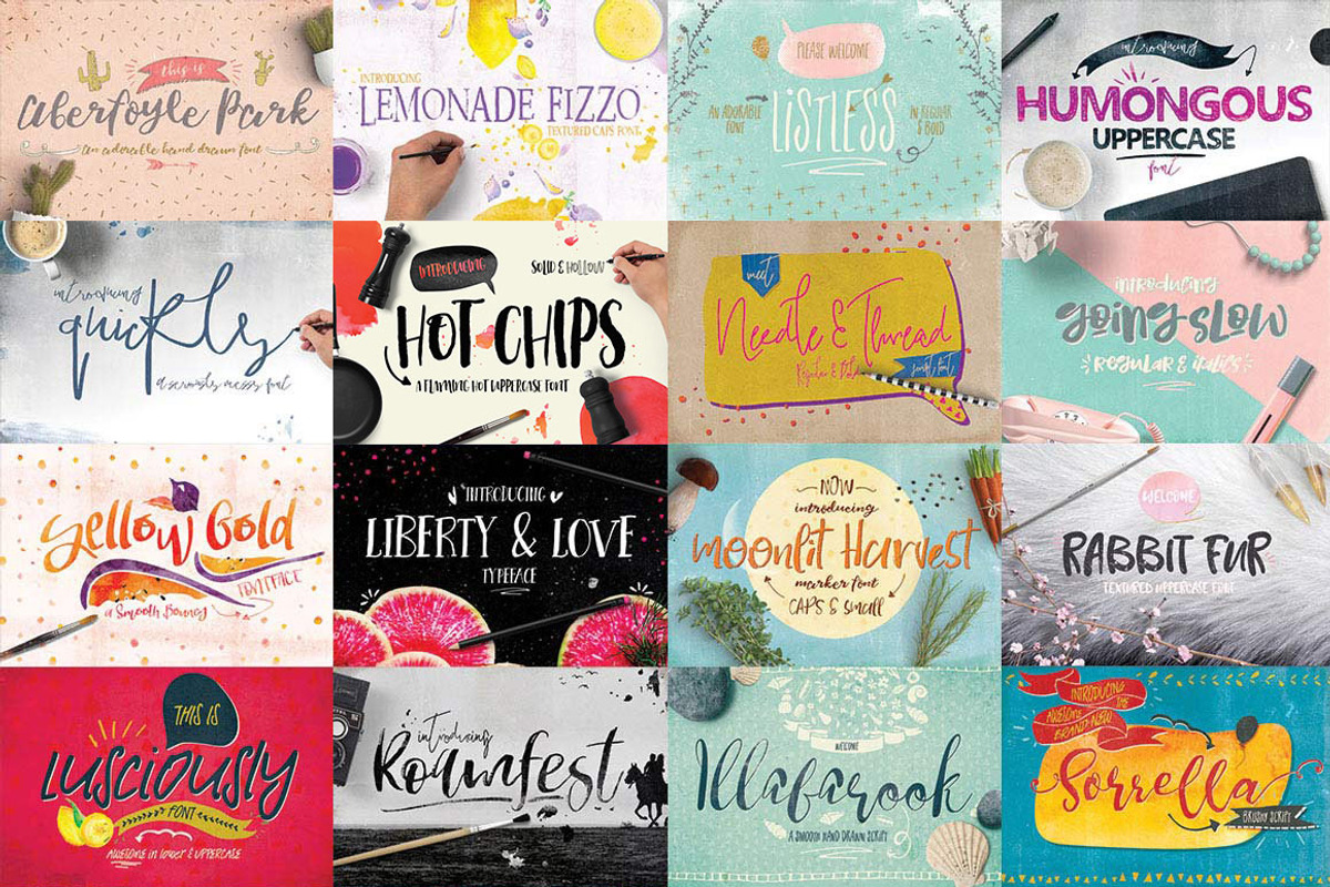 Font & Watercolor Bundle 93% OFF preview 2