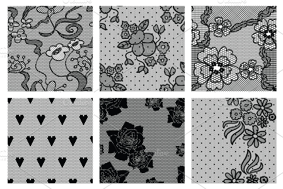 16 Lacy vector seamless patterns, a Pattern Graphic by tamara.comotomka (Photo 3 of 6)