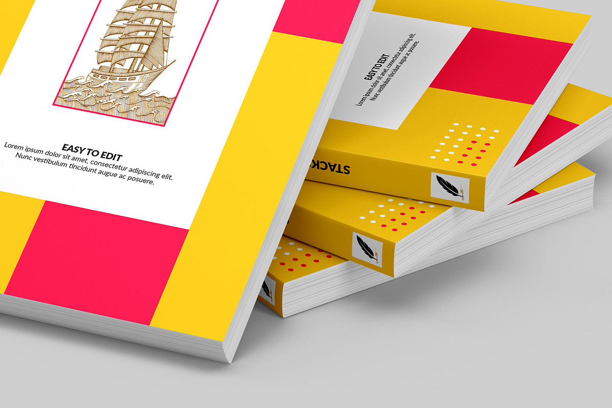 Stacks of Softcover Books Mockup, a Books & Magazine Mockup by Illusiongraphic (Photo 16 of 19)