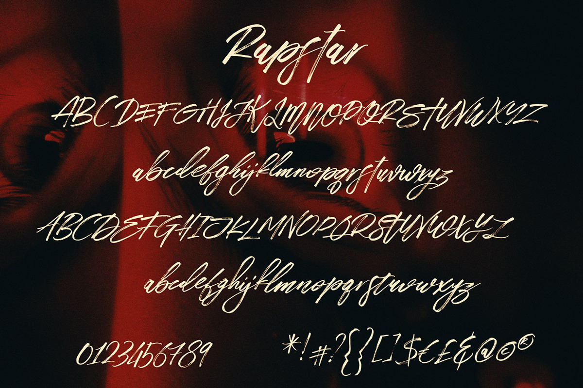 Rapstar Brush & SVG Font preview 7