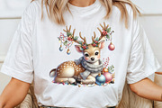 Christmas Reindeer Clipart, a Work Illustration by CraftArtStudio (Thumbnail 4 of 6)