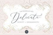 Delicate Elegant Script & Ornaments, a Script Font by Mila Garret (Thumbnail 1 of 11)