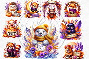 Autumn Cute animals with signs, a Seasonal Illustration by ThatsDesignArt (Thumbnail 9 of 10)