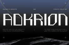 Adkrion - Futuristic Font