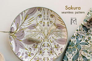 Sakura Floral Repeated Patterns