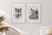 Forest Wolf. Watercolor Wall Art, an Animal Illustration by Lumitar (Thumbnail 5 of 8)