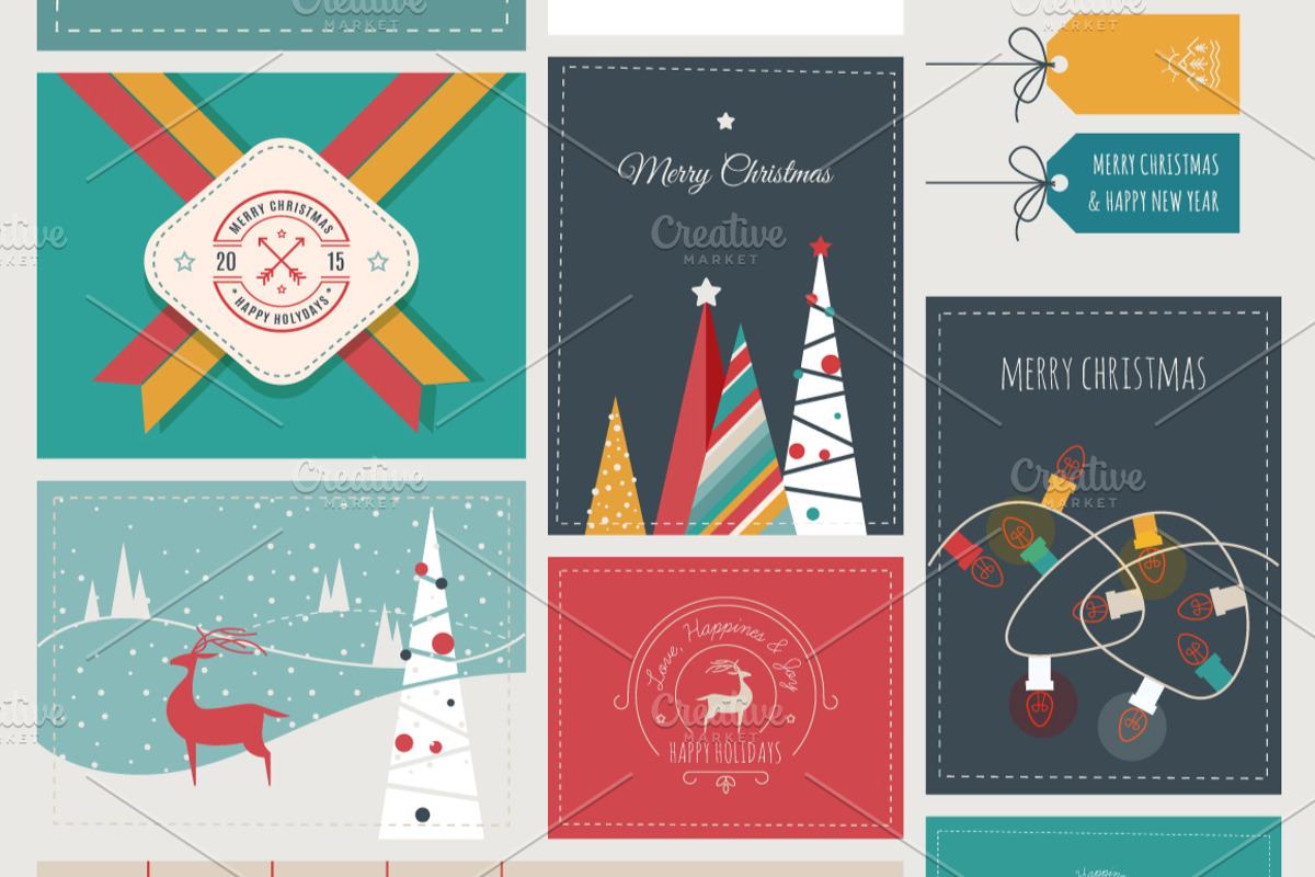 New Year and Christmas Greeting Card, an Object Illustration by fet (Photo 2 of 3)