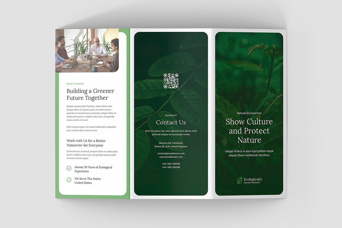 Ecology Brochure Tri-Fold Template, a Brochure Template by artbart (Photo 3 of 9)
