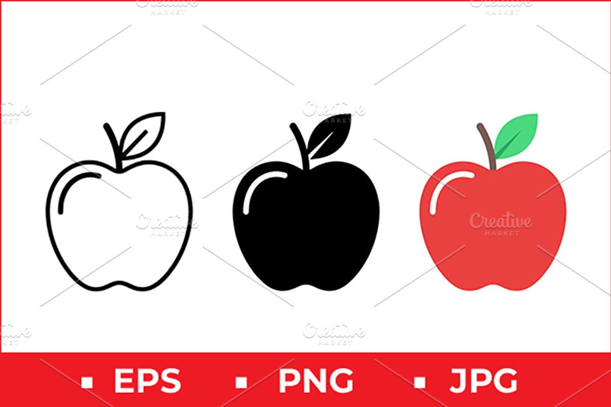 Apple Fruit Vector Design, a Solid Icon by Artonix (Photo 2 of 2)