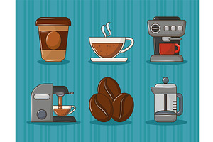 Coffee Flat Icons