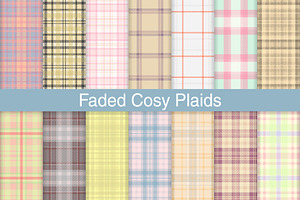 #163 Faded Cosy Plaids, a Pattern Graphic by Plaid4You