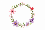 Pink Lavender Floral Wreath Bundle, an Illustration by BIPLOB EXPERT (Thumbnail 14 of 14)