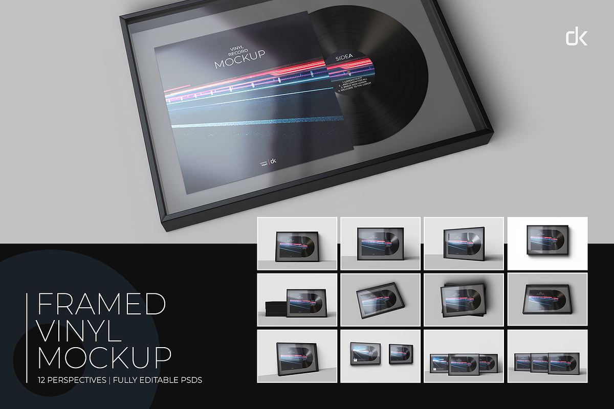 Framed Vinyl Mockup, a Packaging Mockup by KIPET (Photo 1 of 15)