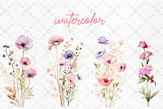 Dusty Pink Flowers Clipart, a Decorative Illustration by LeCoqDesign (Thumbnail 8 of 10)
