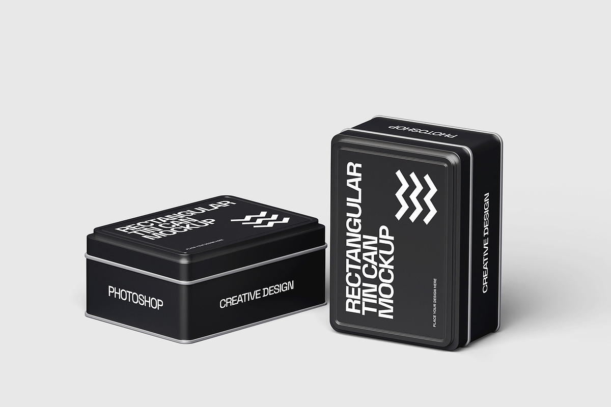 Rectangular Tin Can Mockup, a Packaging Mockup by Unerispace (Photo 3 of 3)