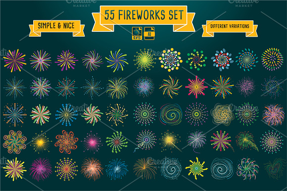 55 Fireworks Set preview 4