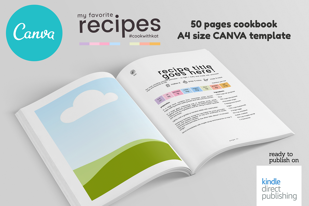Canva Food A4 Cookbook Template, a Magazine Template by DeLaGranSiete (Photo 9 of 9)