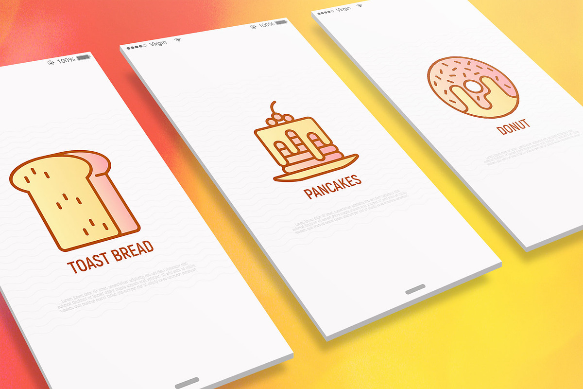 Bakery | 16 Thin Line Icons, an Outline Icon by Alex Blogoodf (Photo 2 of 7)