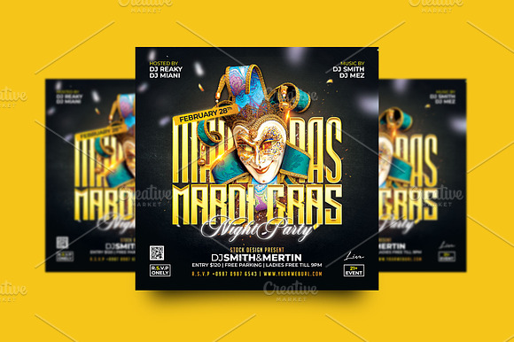 Mardi Gras Flyer Template