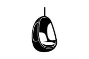Hanging Egg Chair Silhouette Bundle, an Illustration by Designer_Momina (Thumbnail 33 of 51)