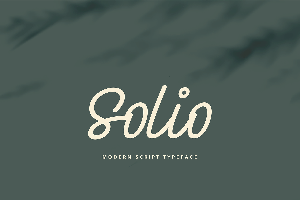 Solio Font | Handwritten Script Font, a Script Font by Creative Foundry (Photo 1 of 8)