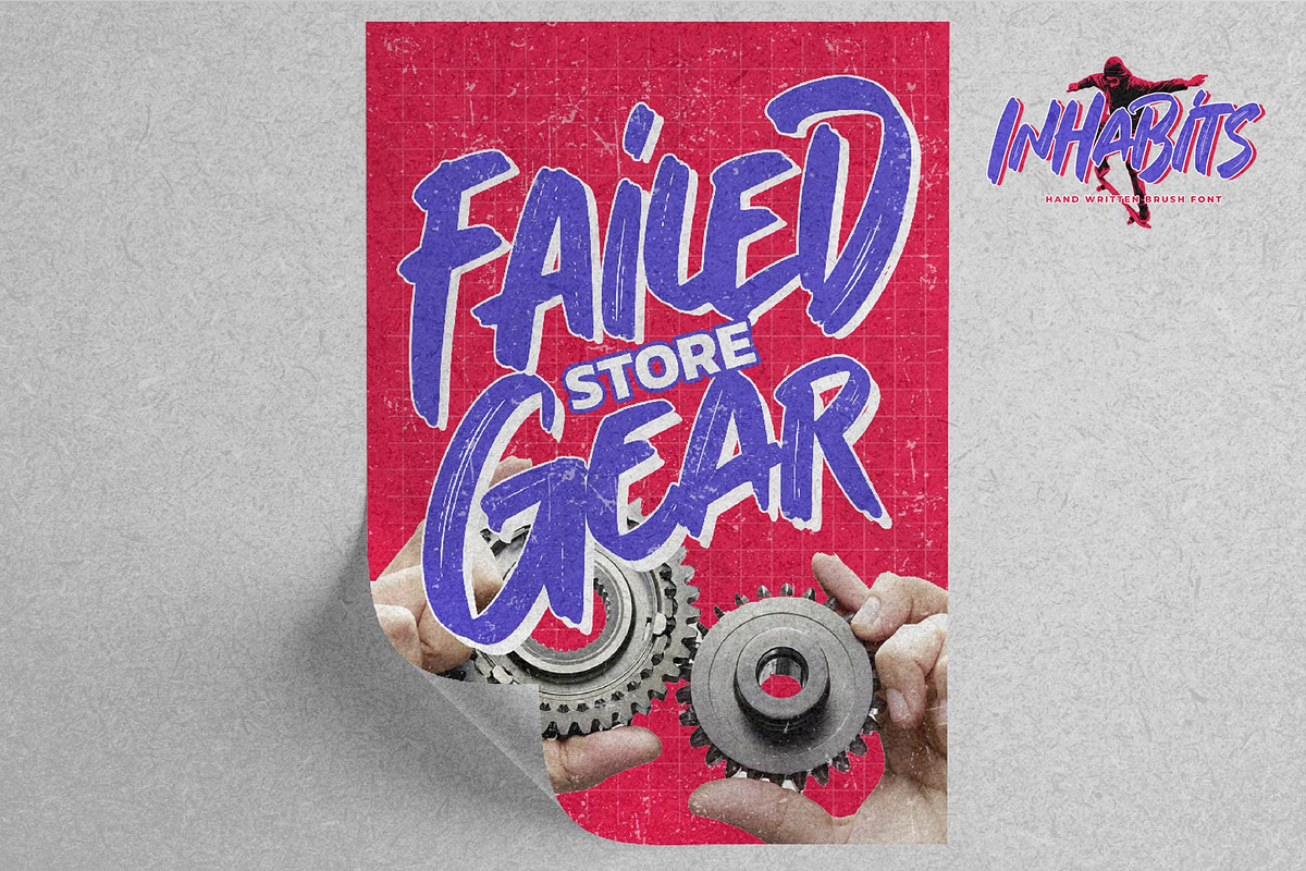 INHABITS - Handwritten Brush Font, a Font by Gassstype (Photo 2 of 8)