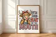 Gotta Good Heart But This Mouth Cow, a Seasonal Illustration by Daily.Designs (Thumbnail 5 of 5)