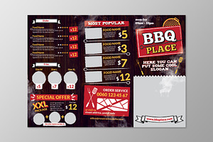 Barbeque Menu Print Template