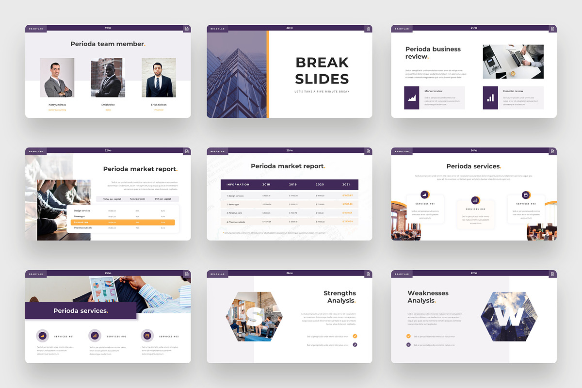 Perioda - Annual Report PowerPoint, a Presentation Template by BeadyLab (Photo 4 of 6)