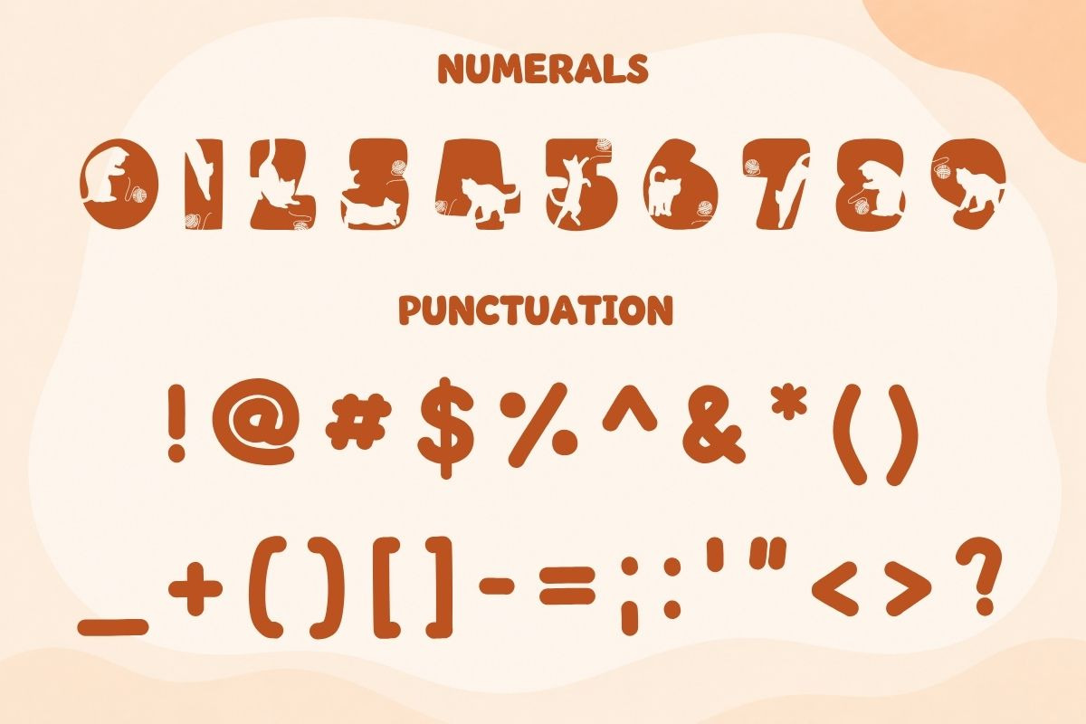 Funny Cats – Cute Decorative Font, a Symbol Font by AnningArts (Photo 6 of 6)