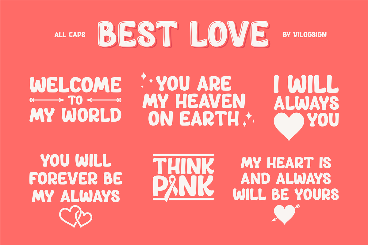 Best Love a Fun Display Font, a Sans Serif Font by Vilogsign (Photo 5 of 7)