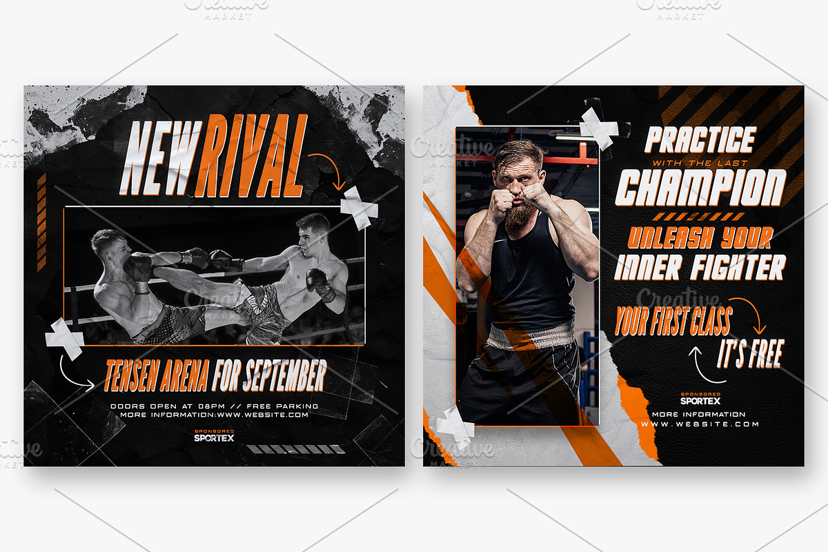 5 Boxing Instagram Post Template, a Social Media Template by OnurDemircan (Photo 3 of 4)