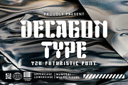 Decagon Type a Futuristic Font, a Sans Serif Font by Rasiorise Studio (Thumbnail 1 of 9)