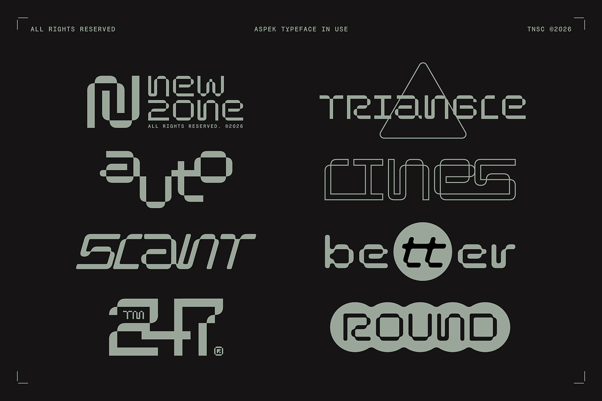 Aspek - Futuristic Display Sans, a Sans Serif Font by The Native Saint Club (Photo 11 of 16)