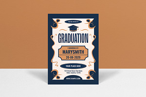 Blue Graduation Party Invitation, an Invitation Template by graphicook