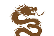 Chinese Dragon Silhouette Vector set, an Animal Illustration by RAHMAT (Thumbnail 7 of 9)