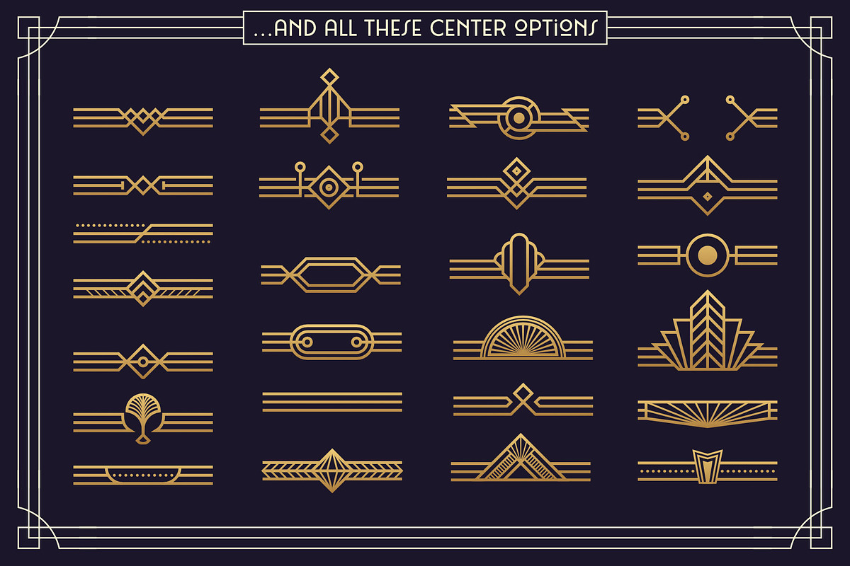 Art Deco Border & Frame Builder, an Object Graphic by The Artifex Forge (Photo 8 of 11)